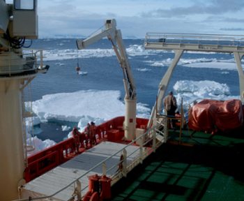 r/v laurence m gould in pack ice